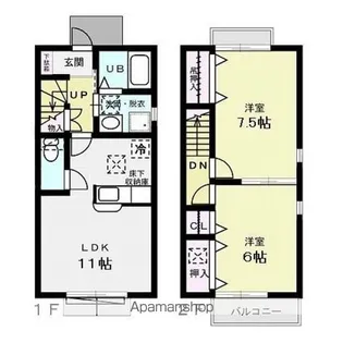 メゾン・クレール C棟【2階】の間取り