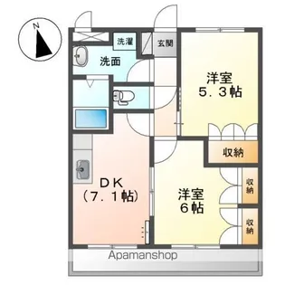 グリーンヒルズ曙【4階】の間取り