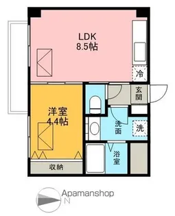 ルネスカスターニ【1階】の間取り
