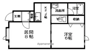 ラ・ポレールひばり野【106号室】の間取り