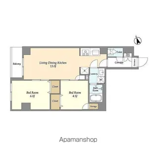 アルファコート町屋【3階】の間取り