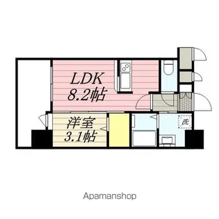 エンクレストベイ天神東Ⅱ【10階】の間取り