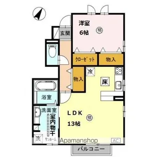 CONFORT SHIGINO(コンフォール シギノ)【1階】の間取り