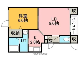 デュオパナッセ【202号室】の間取り