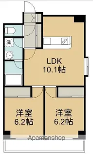 パルテノン新田東【6階】の間取り