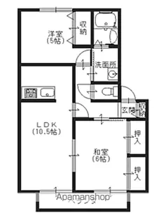 メゾンセモア A棟【105号室号室】の間取り