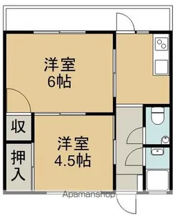 グランピア幟町【12号室】の間取り