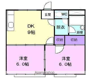 シティハイツ大友【1階】の間取り