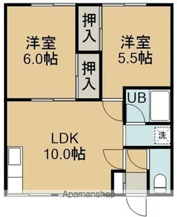 川村マンション A【202号室】の間取り