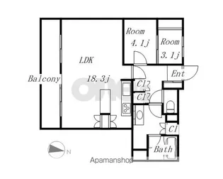ライオンズタワー千種【11階】の間取り