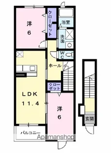 スカイフィールド・アサカC【2階】の間取り