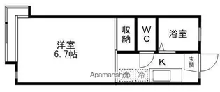 ブルーハイツ八幡【106号室】の間取り