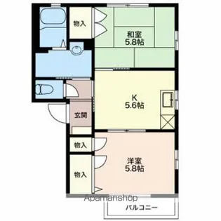 ディアスリヴェール【2階】の間取り