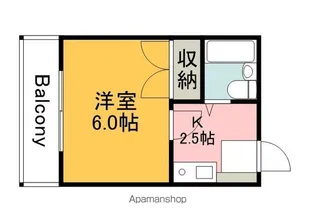 メゾンジュネス【202号室】の間取り