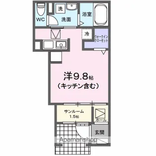 レジデンス KIDAーC【1階】の間取り