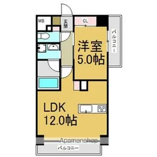 RAFFLE OZONE【1001R号室】の間取り