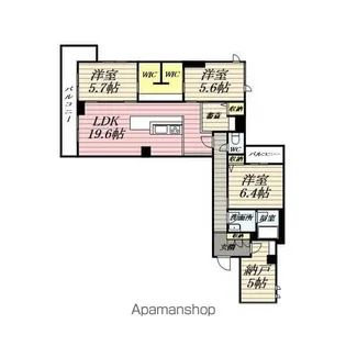 埼玉県三郷市新和3丁目【マンション】の間取り