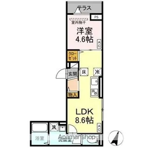 D−ROOM万町Ⅱ【1階】の間取り