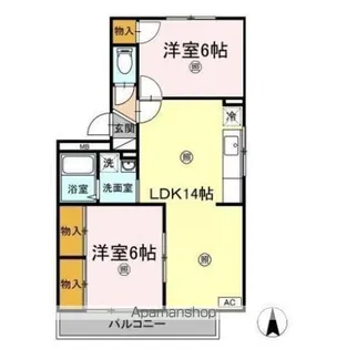 メゾン清水Ⅱ【2階】の間取り