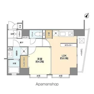 ヴィサージュ池尻【3階】の間取り