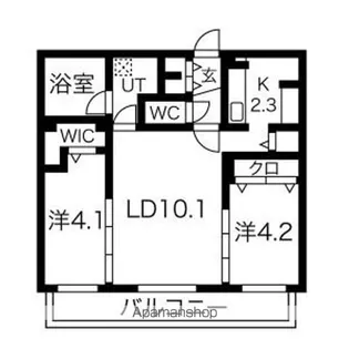 アストラリス平岸【2階】の間取り