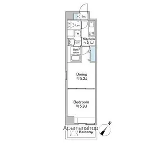 ソナーレ横浜【4階】の間取り