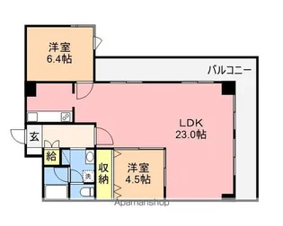 コープオリンピア笹口【501号室】の間取り