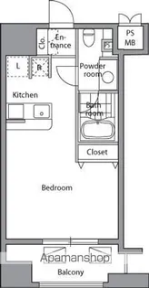 東京都港区東新橋2丁目【マンション】の間取り