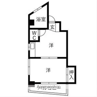 こうづかハイツ【402号室】の間取り