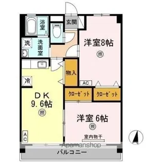 セジュール駅南【2階】の間取り