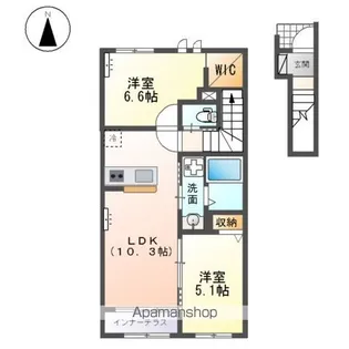 グレイスB【2階】の間取り