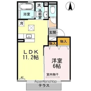 プラウド年見【1階】の間取り