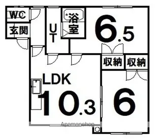 川端ハイツ【2階】の間取り