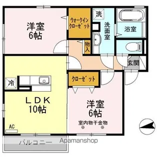 MI CHANCEーKY(エムアイ シャンス ケーワイ)【2階】の間取り