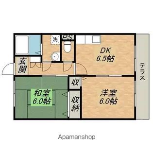 ウィンビューB棟【201号室】の間取り