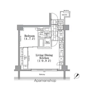ONE ROOF FLAT TSUKISHIMA【3階】の間取り