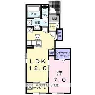 ソーレ 7C【105号室】の間取り