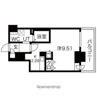 パシフィックタワー札幌【7階】の間取り