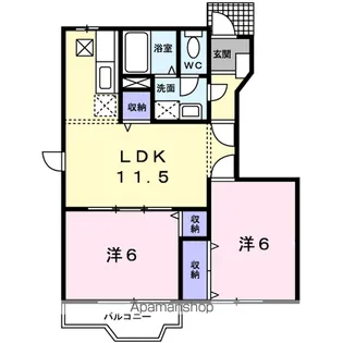 サニーハートⅡ【1階】の間取り