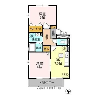 ドミール岩瀬【1階】の間取り