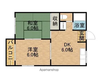エクセル中溝A【2階】の間取り