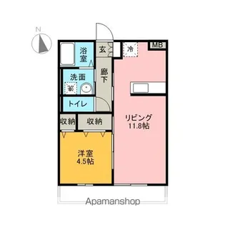 ロイヤル ナイン【1階】の間取り