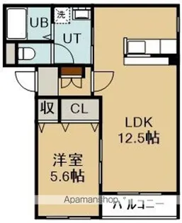 プロージェ亀田港【1階】の間取り