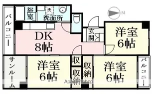 レジデンス黒葉【1階】の間取り
