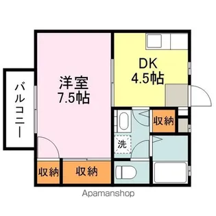 エスト柳【1階】の間取り
