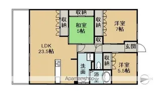 サーパス久保田南CW−M074【1002号室】の間取り