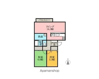 リゾルテ札幌【301号室】の間取り