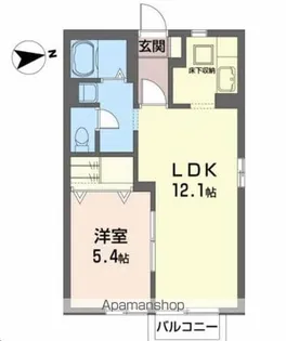 ヴェルドミール川平【102号室】の間取り