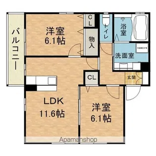 サンハイム【1階】の間取り