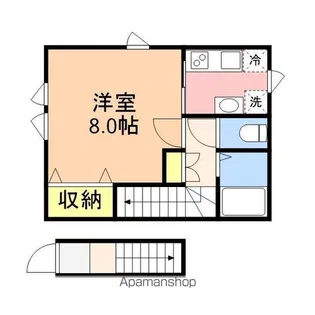 リトリート南長潟【205号室】の間取り